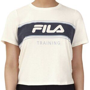 Fila Women's Off-White Keep It Cool Crew Neck Short Sleeve Training T-Shirt XL
